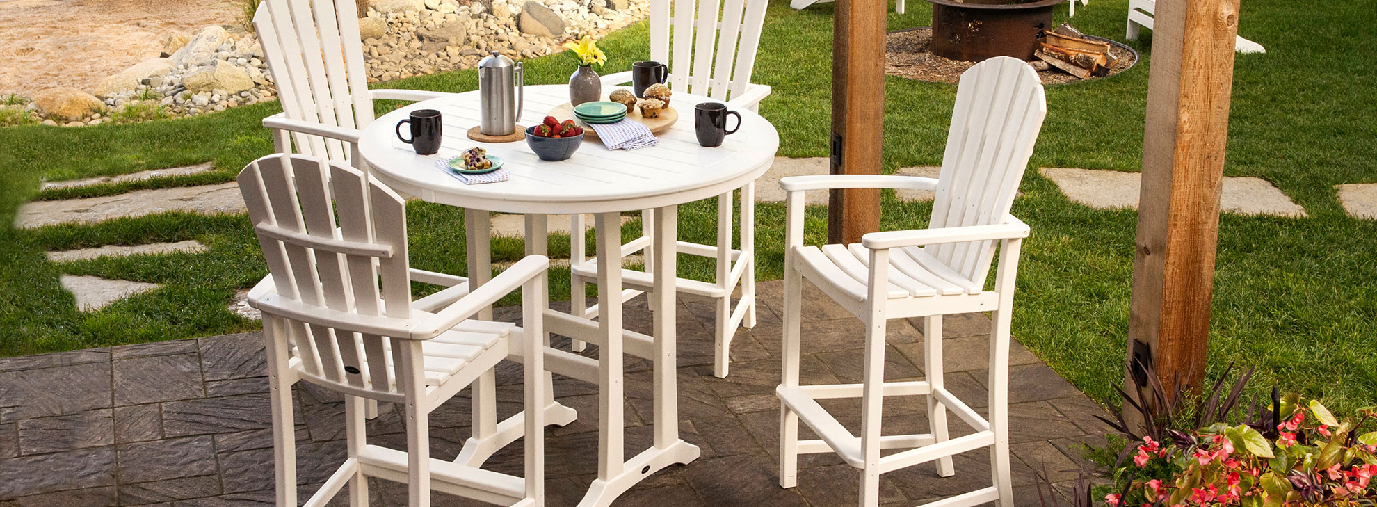 Patio furniture high top table and chairs hot sale