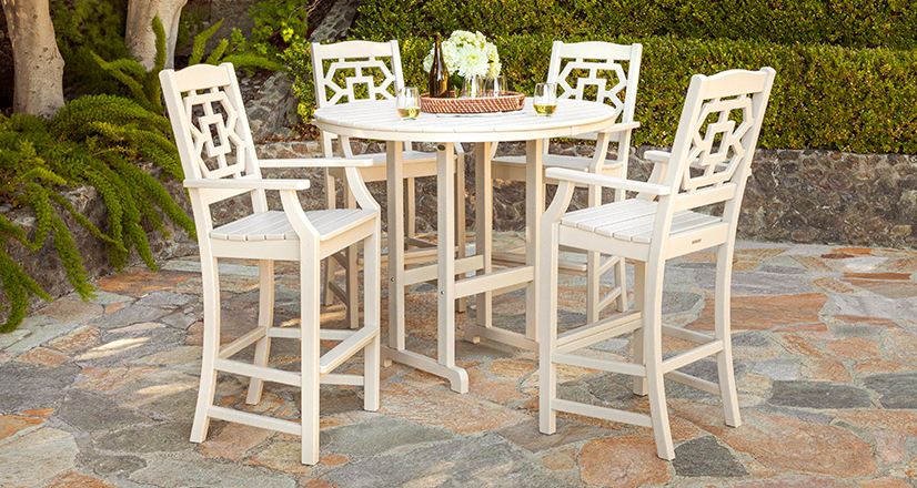 Polywood outdoor bar online stools