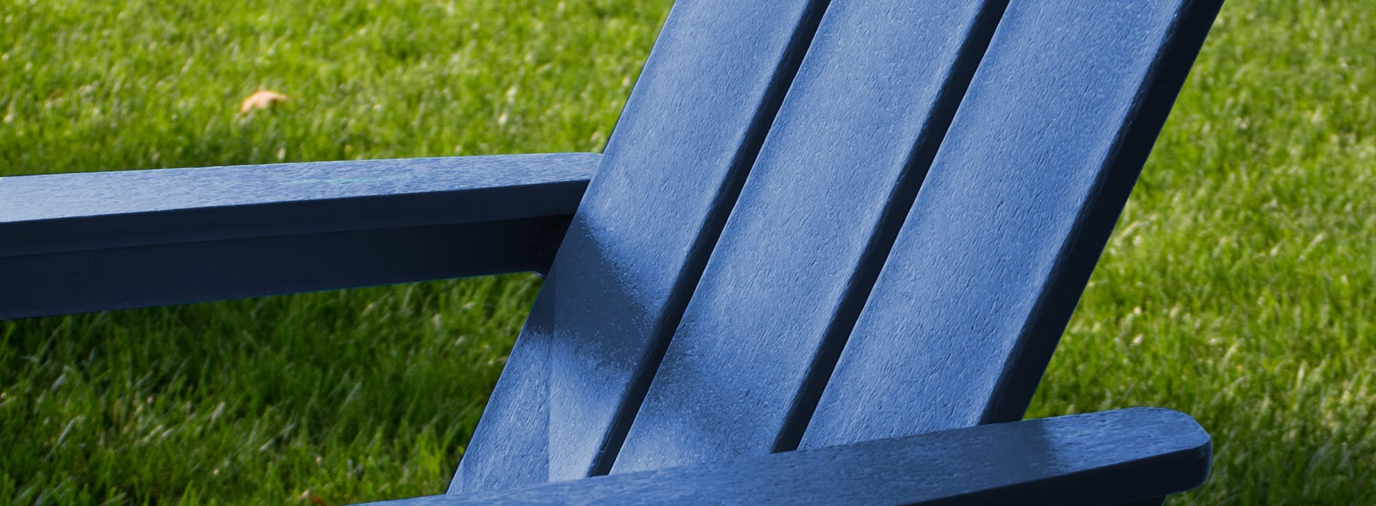 Closeup of POLYWOOD lumber in Navy