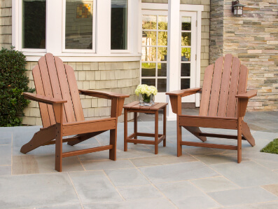 teak polywood adirondack chairs