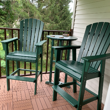 polywood adirondack bar chairs