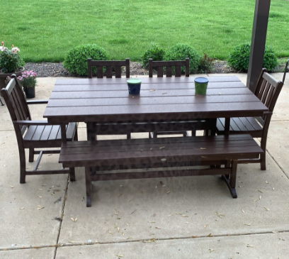 outdoor dining table polywood